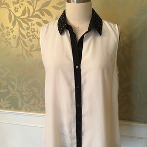 Rock & Republic white and black tank